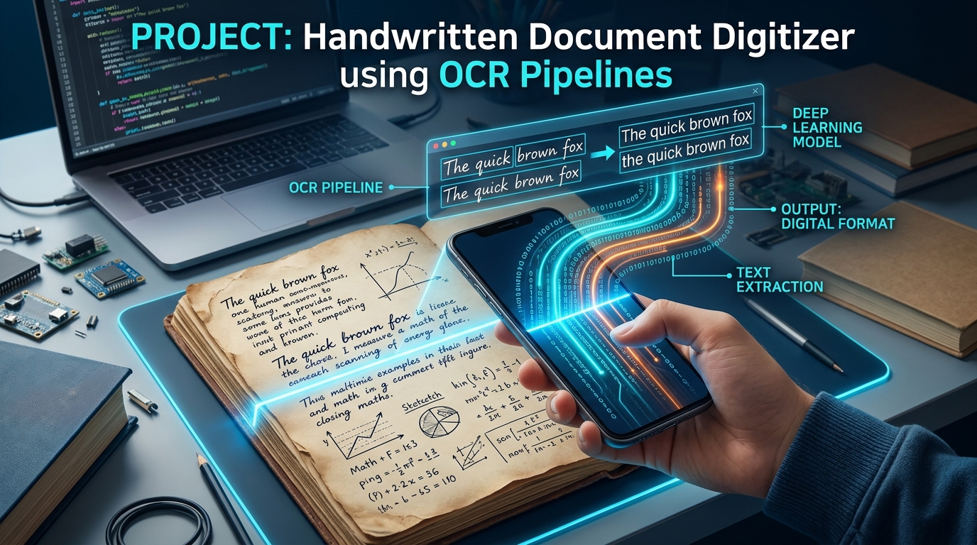 Handwritten Document Digitizer using OCR Pipelines