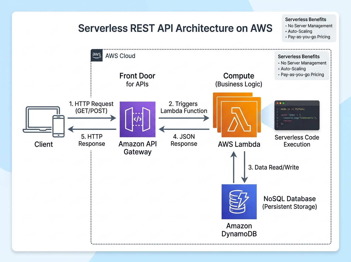 Serverless REST API deployed via AWS Lambda