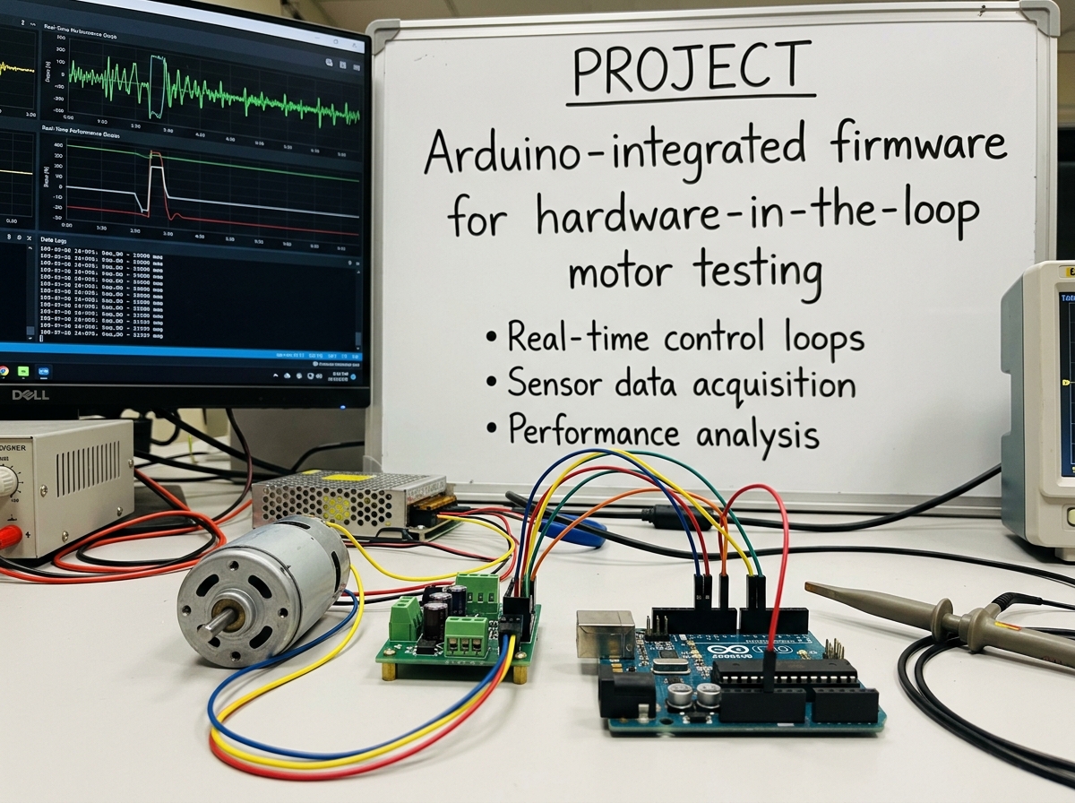 Arduino-integrated firmware for hardware-in-the-loop motor testing