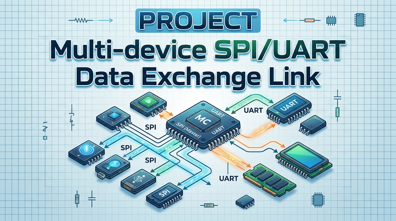 Multi-device SPI/UART Data Exchange Link