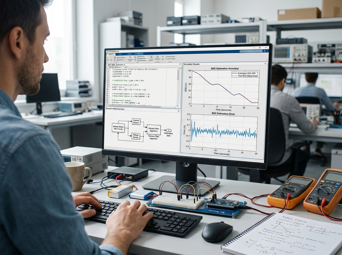 Kalman Filter-based SOC Estimation Script and Simulation