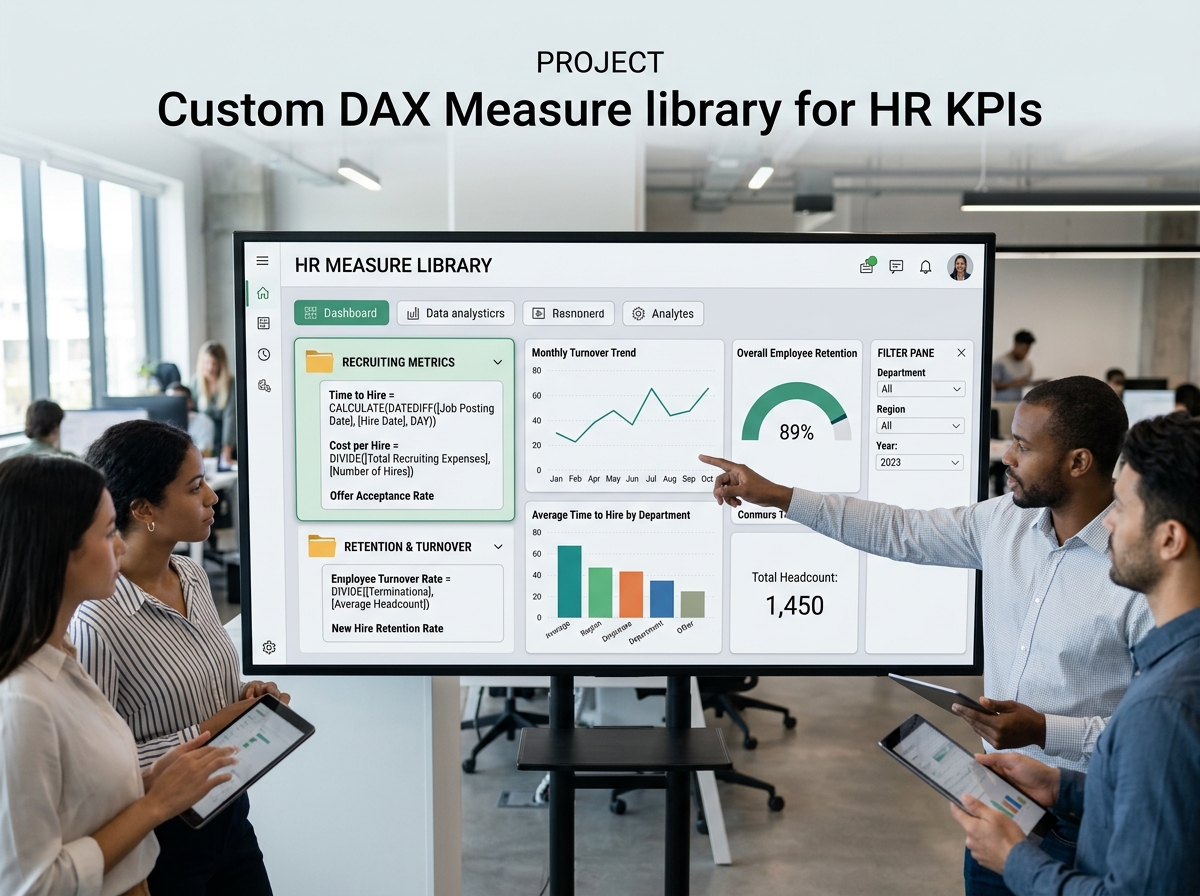 Custom DAX Measure library for HR KPIs