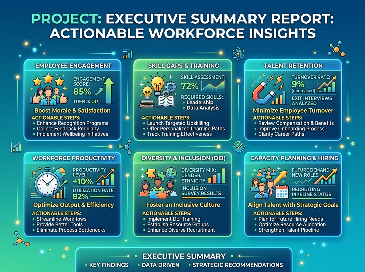 Executive Summary Report with actionable workforce insights