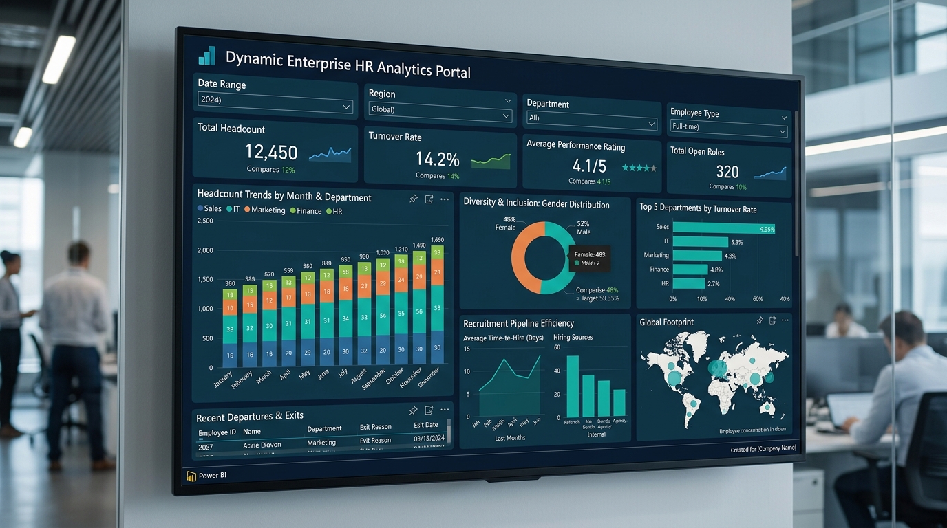 Dynamic Enterprise HR Analytics Portal (Power BI)