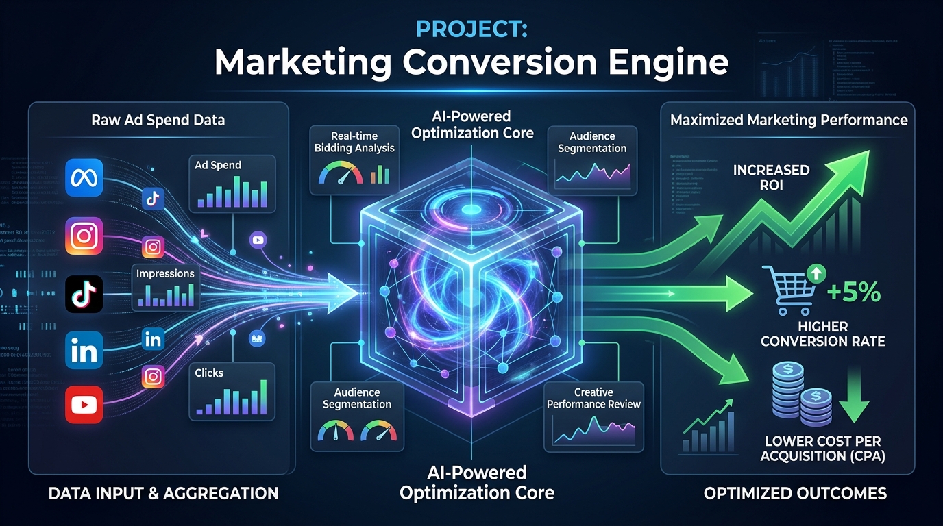 Marketing Conversion Engine for social media ad spend optimization
