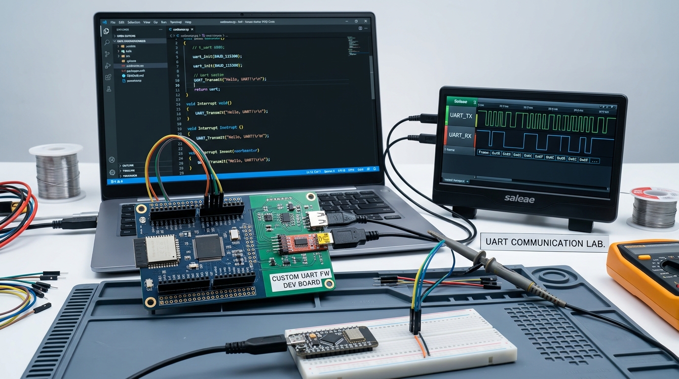 Custom Firmware for UART-based Serial Communication
