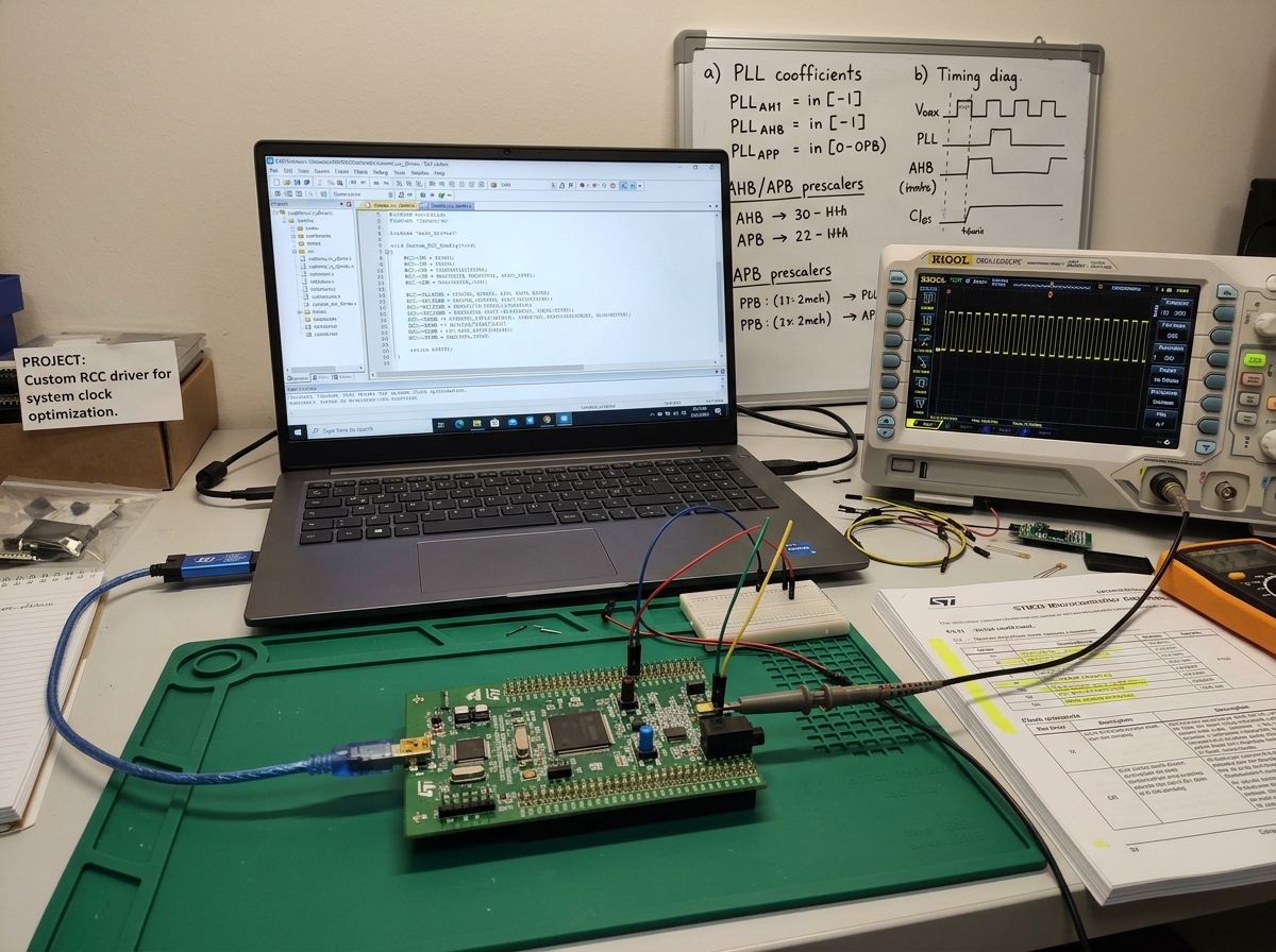 Custom RCC driver for system clock optimization