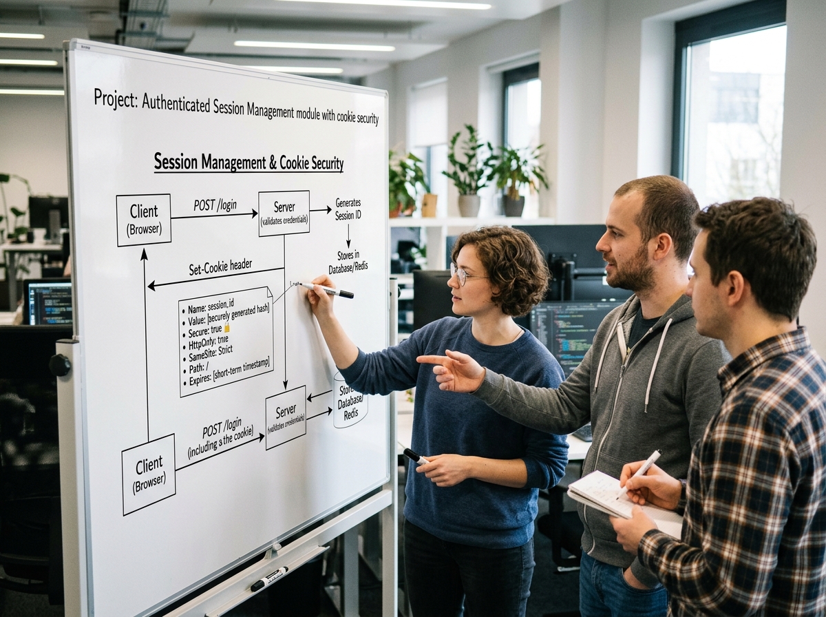 Authenticated Session Management module with cookie security