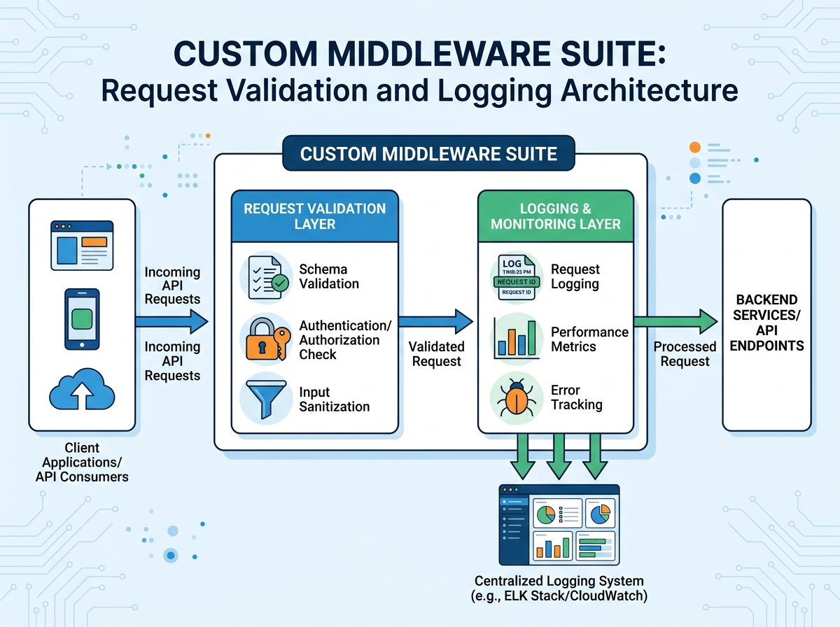 Custom Middleware suite for request validation and logging