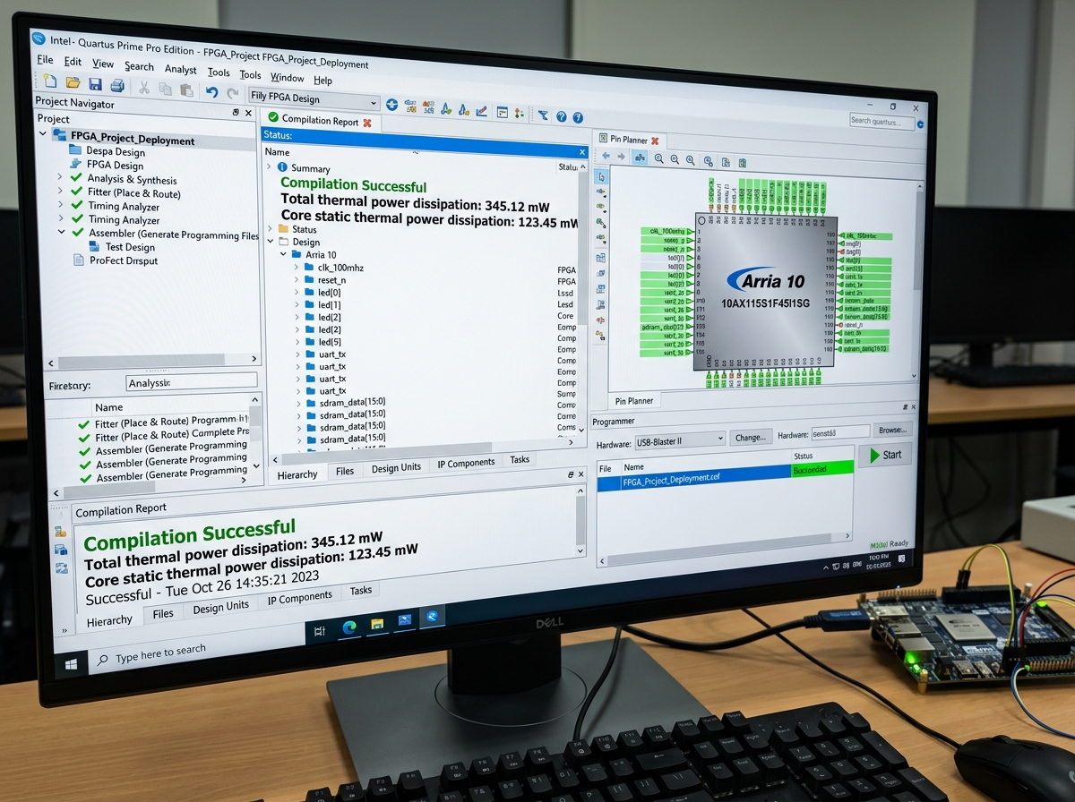 A fully configured Intel Quartus Prime project ready for hardware deployment