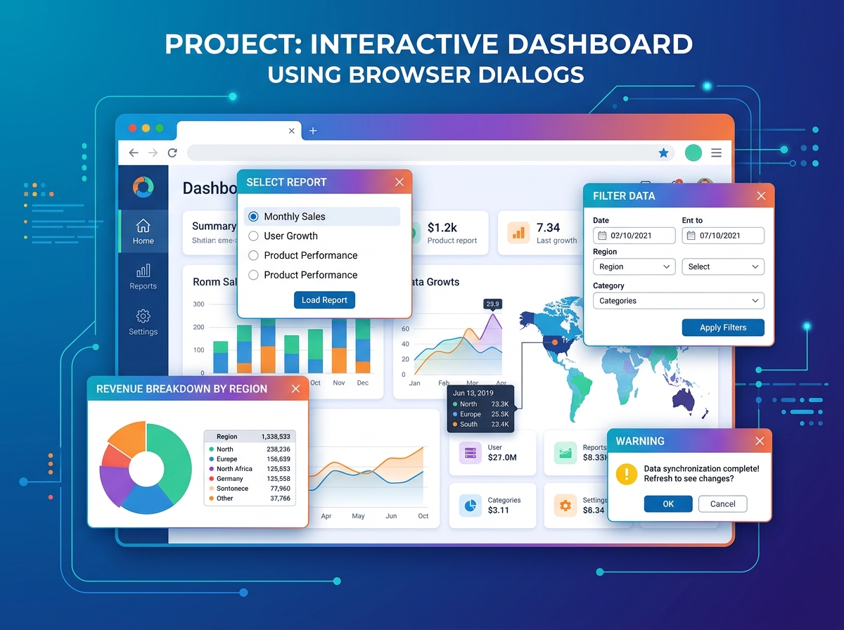 Interactive Dashboard using Browser Dialogs