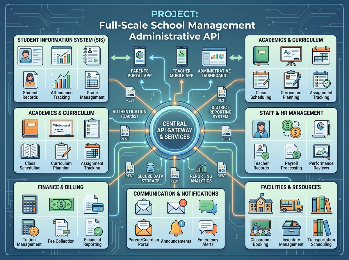 Full-Scale School Management Administrative API