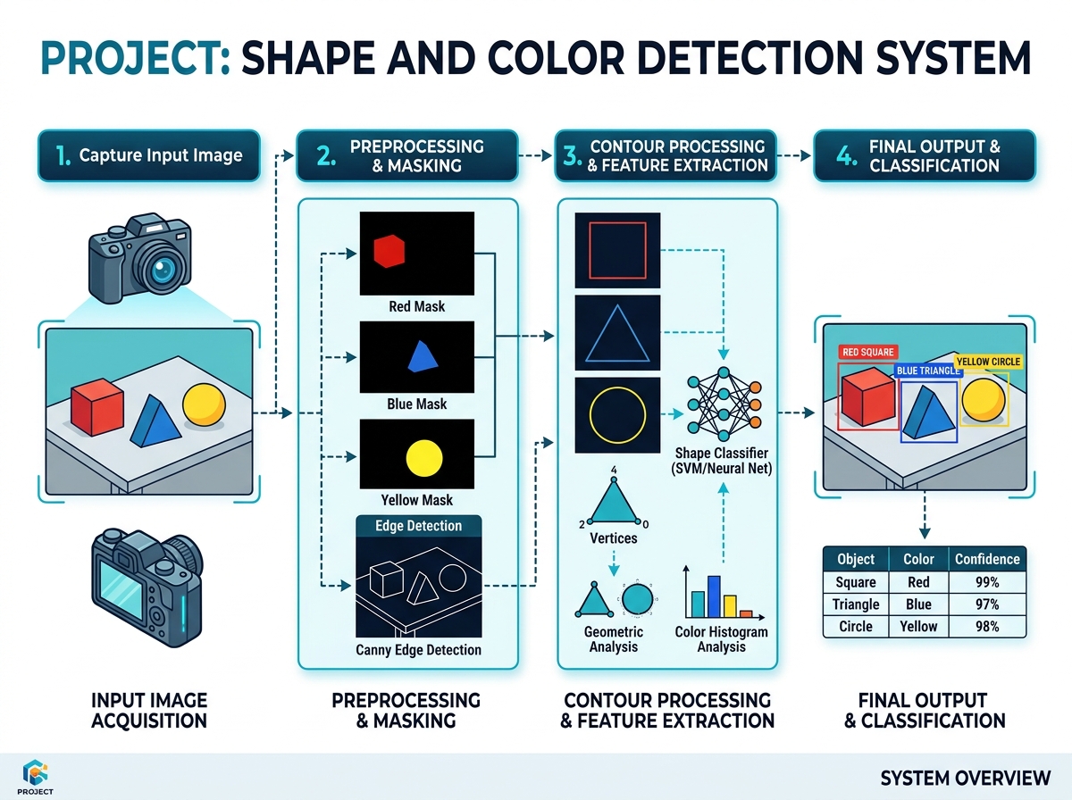 Shape and Color Detection System