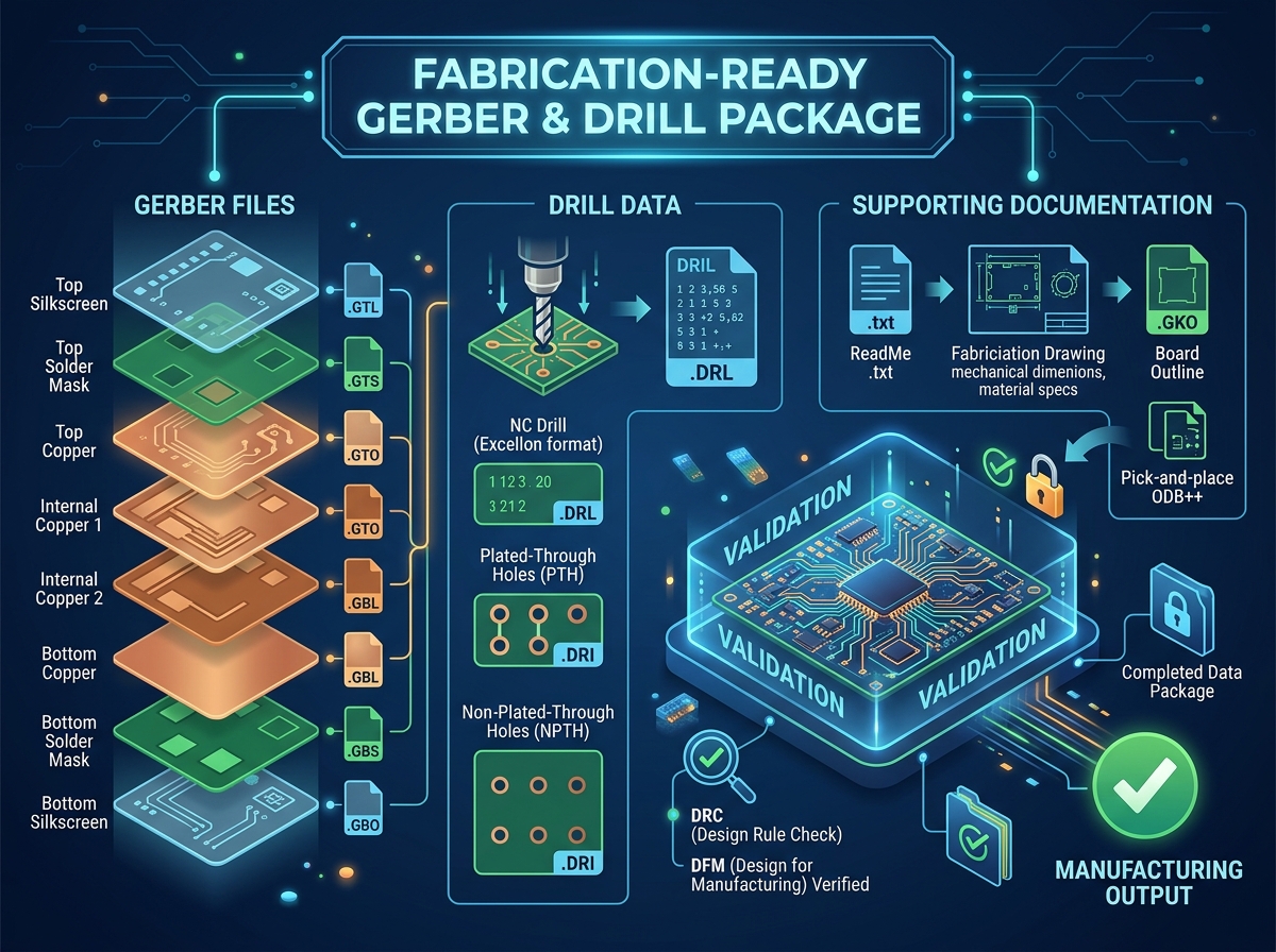 Fabrication-Ready Gerber and Drill Package
