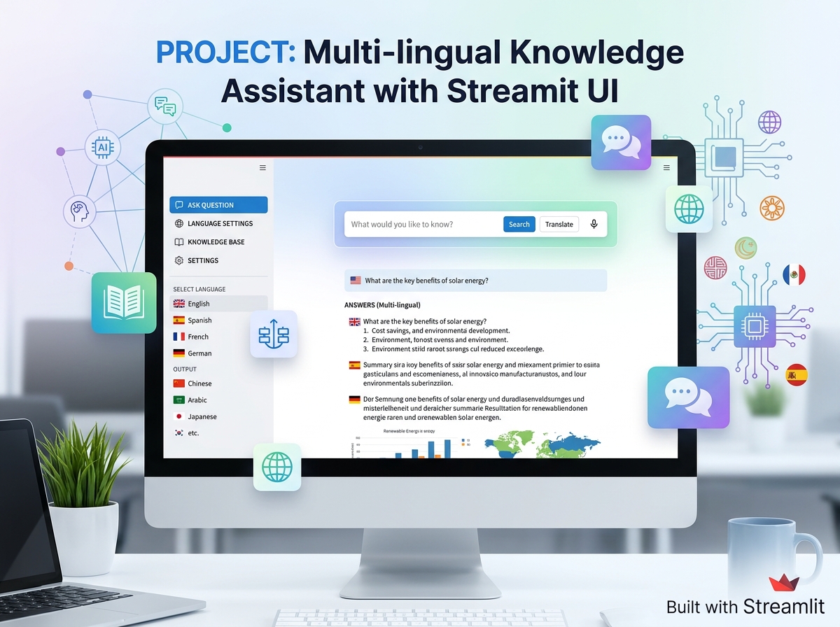 Multi-lingual Knowledge Assistant with Streamlit UI