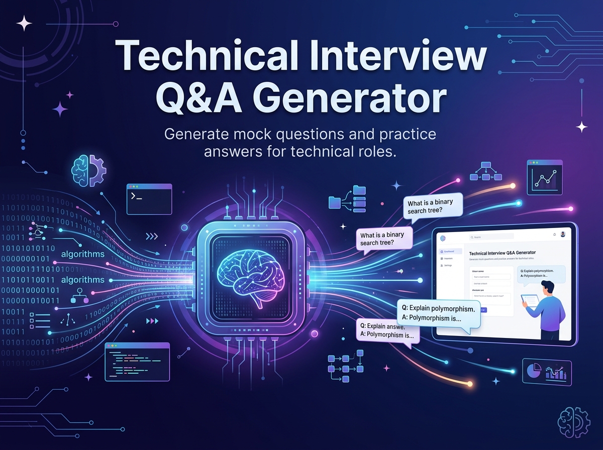 Technical Interview Q&A Generator