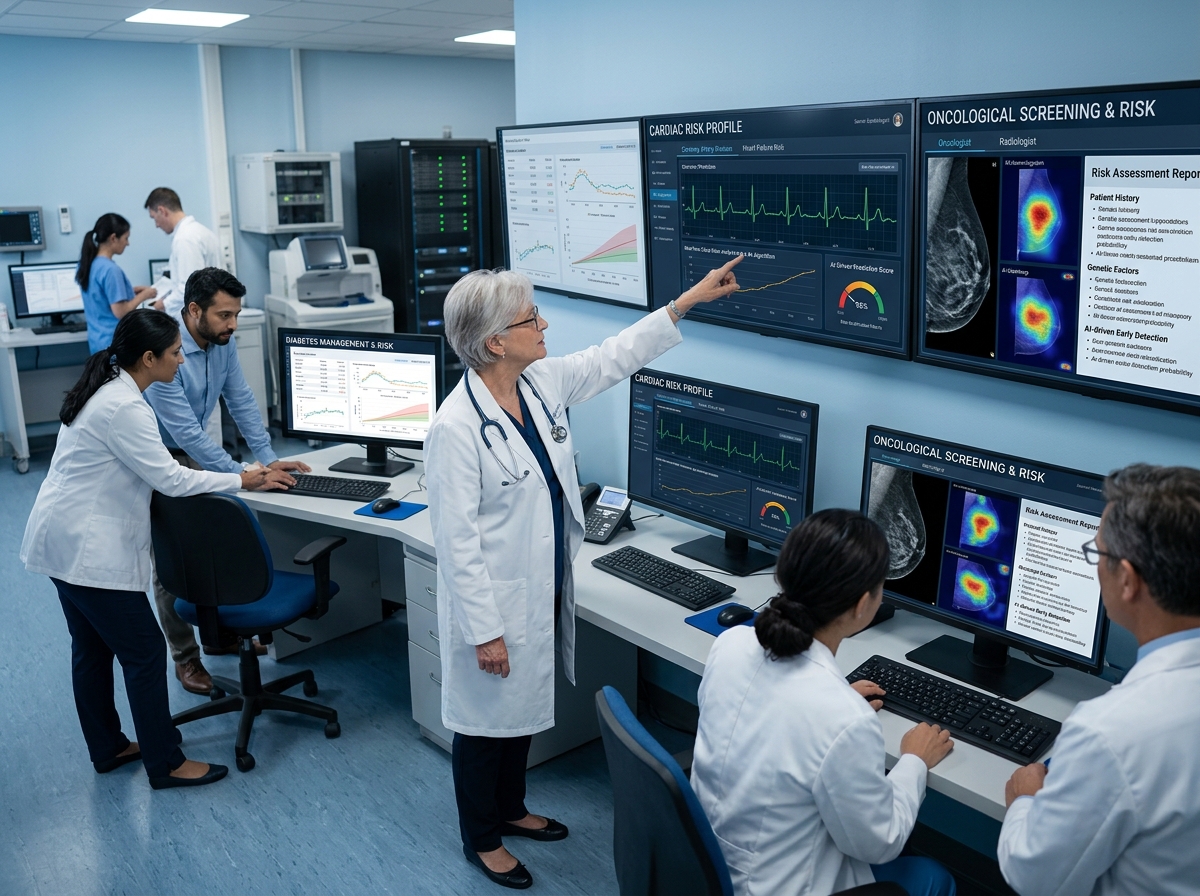 Healthcare Diagnostic Suite with highly sensitive models for cardiac, diabetes, and oncological clinical risk.