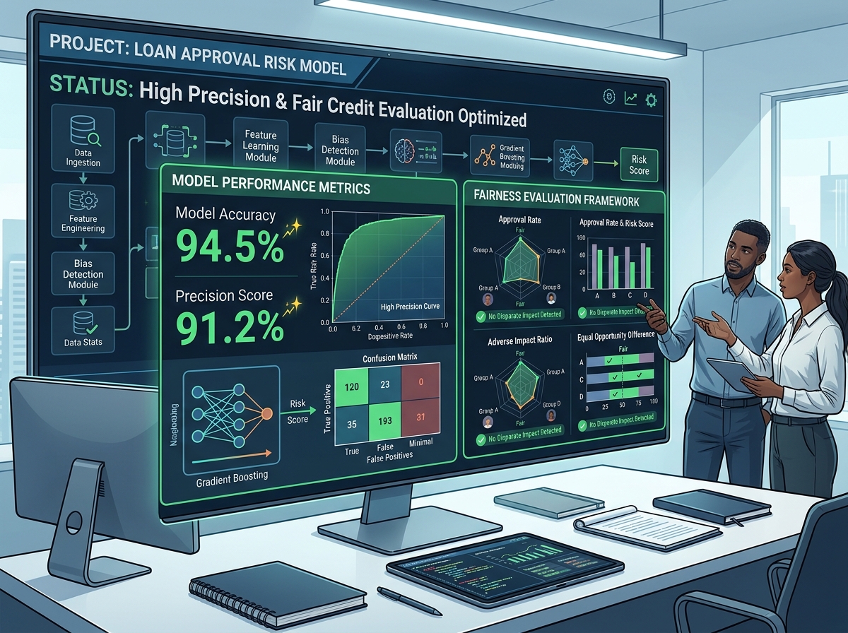 Loan Approval Risk Model optimized for high precision and fair credit evaluation.