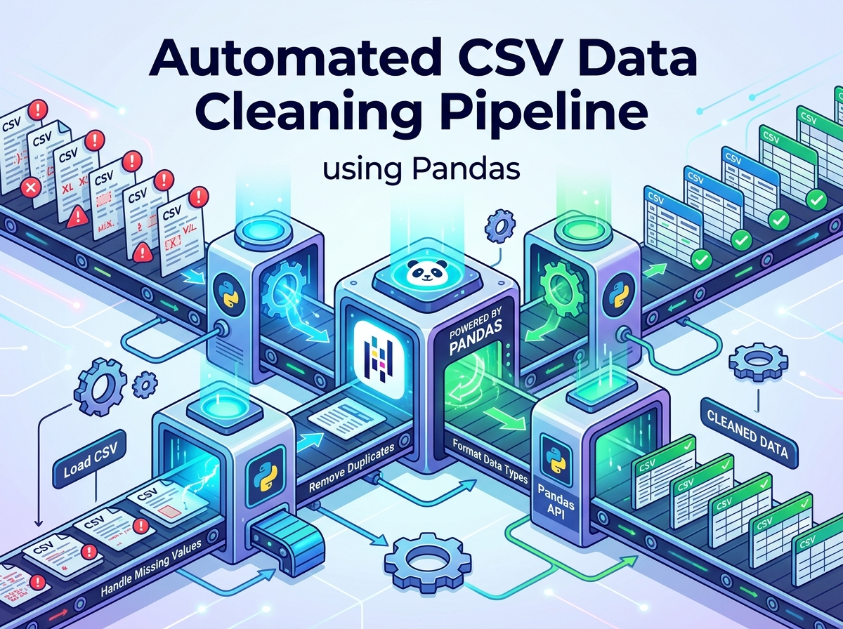 Automated CSV Data Cleaning Pipeline using Pandas