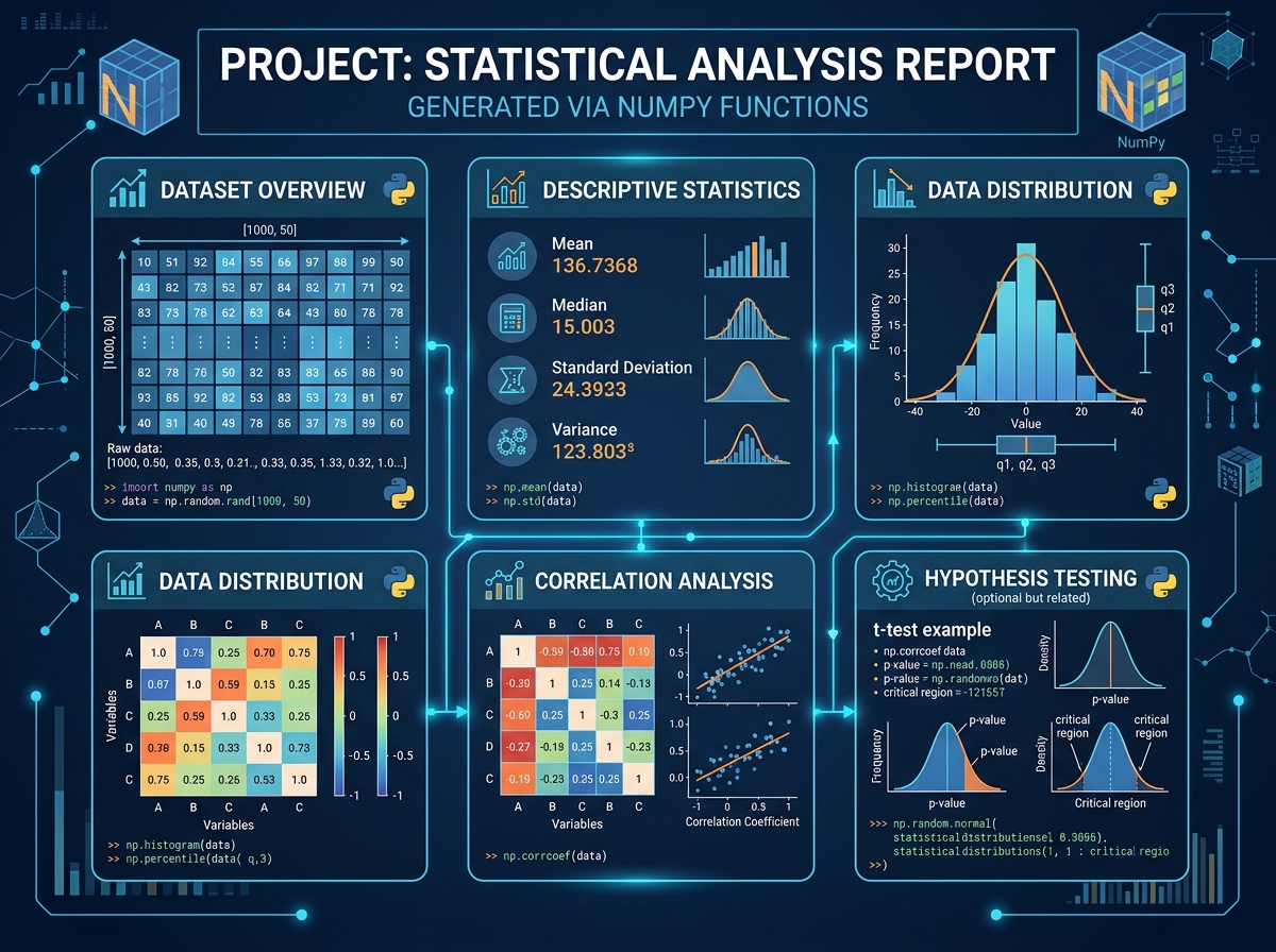 Statistical Analysis Report generated via NumPy functions