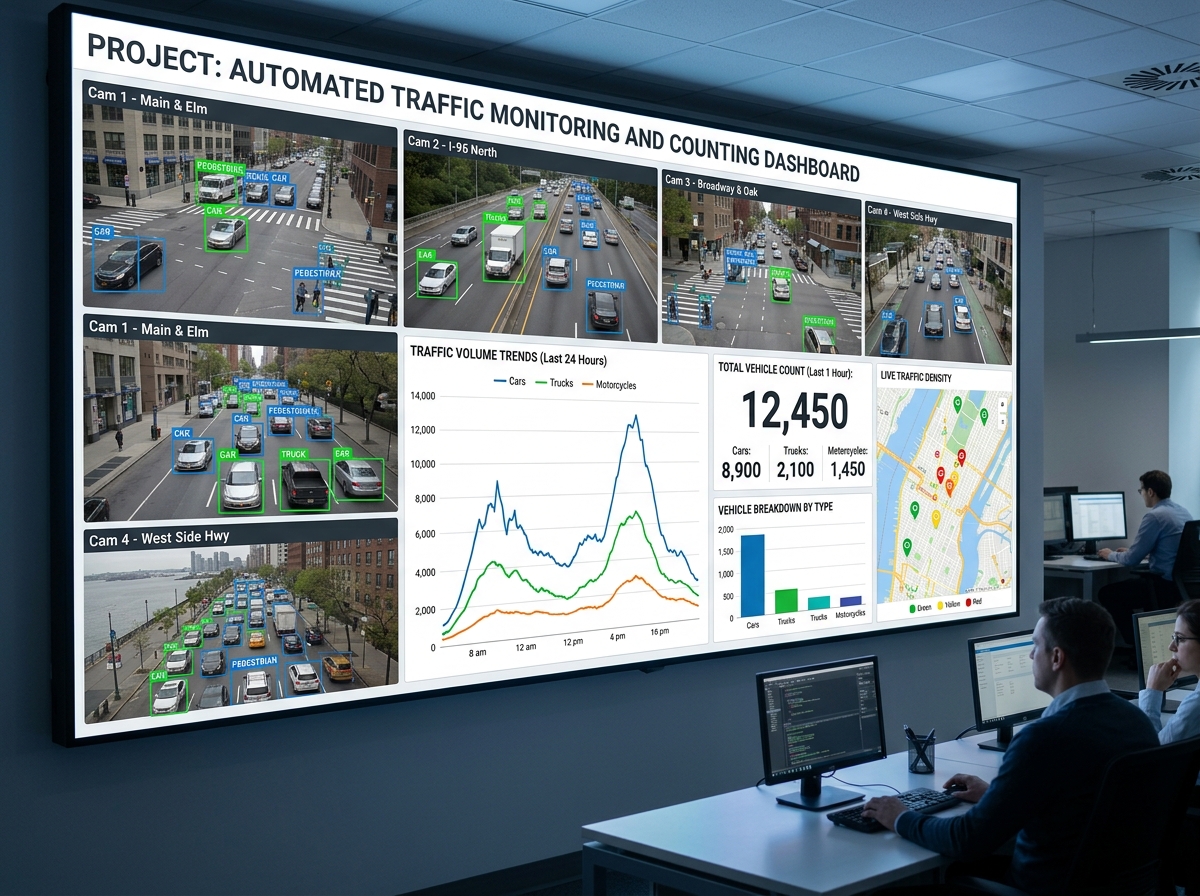 Automated Traffic Monitoring and Counting Dashboard