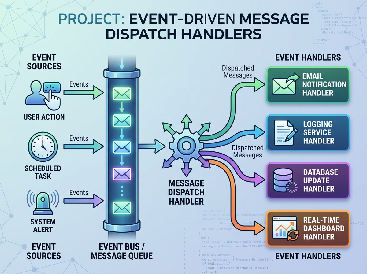 Event-driven message dispatch handlers