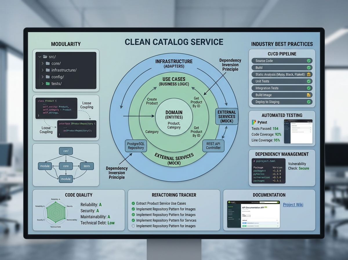 A clean, modular codebase following industry best practices
