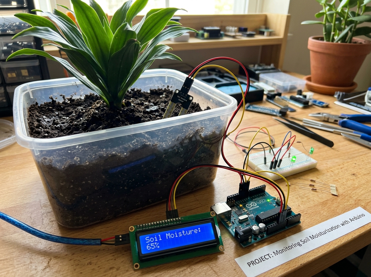 Monitoring Soil Moisturization with Arduino