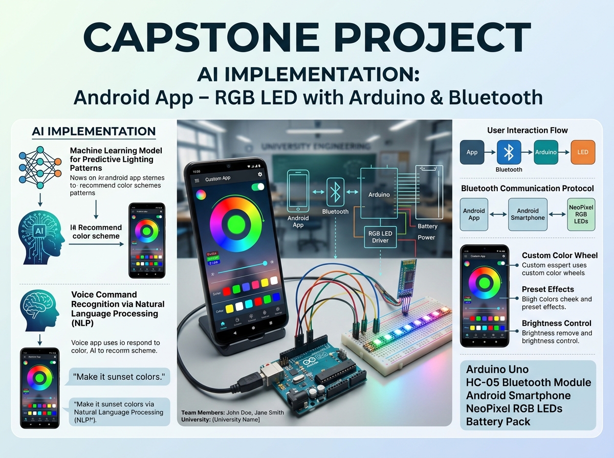 Android App – RGB LED with Arduino & Bluetooth