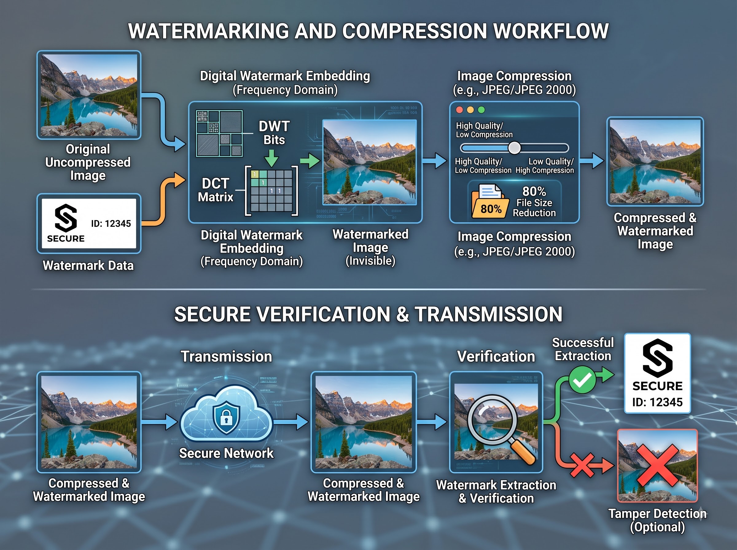Image Compression with Watermarking