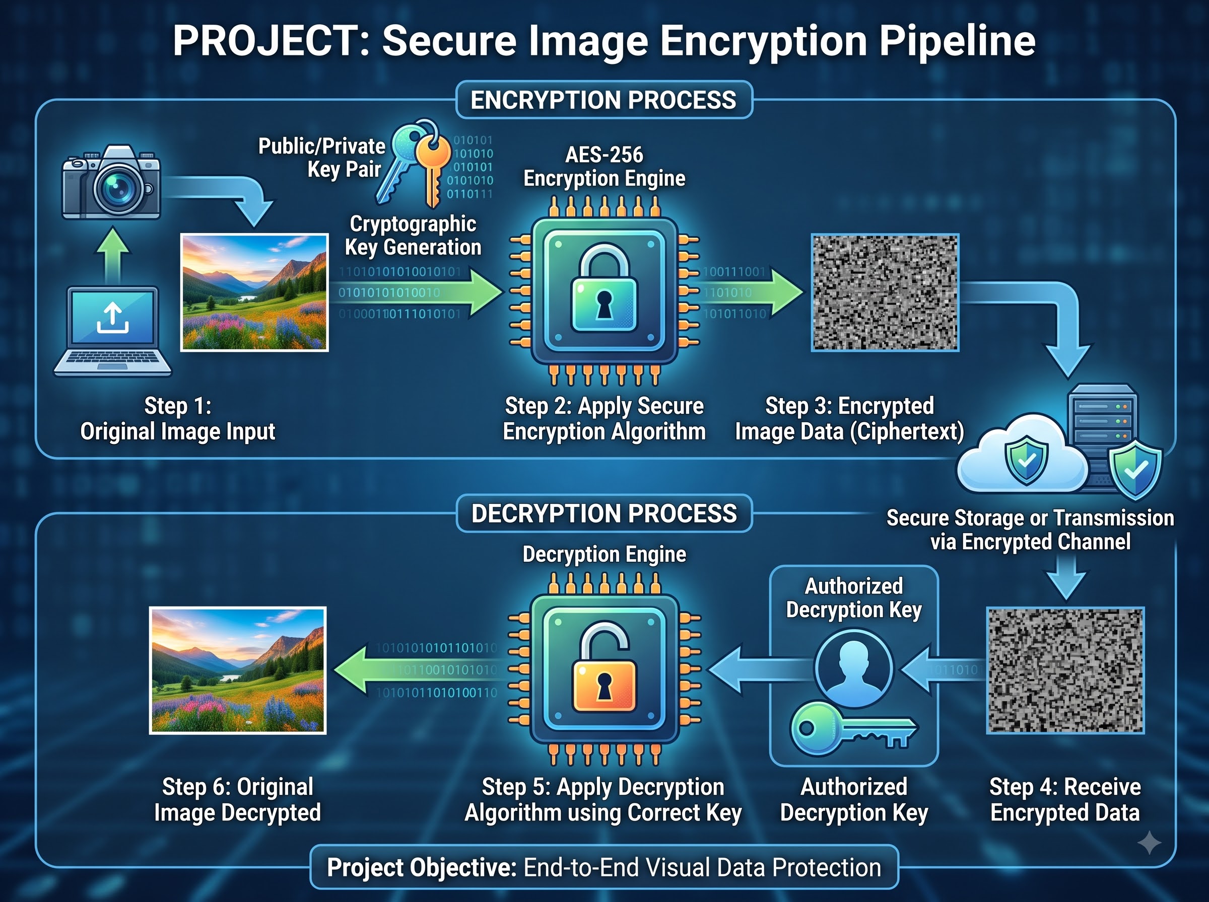Secure Image Encryption Pipeline