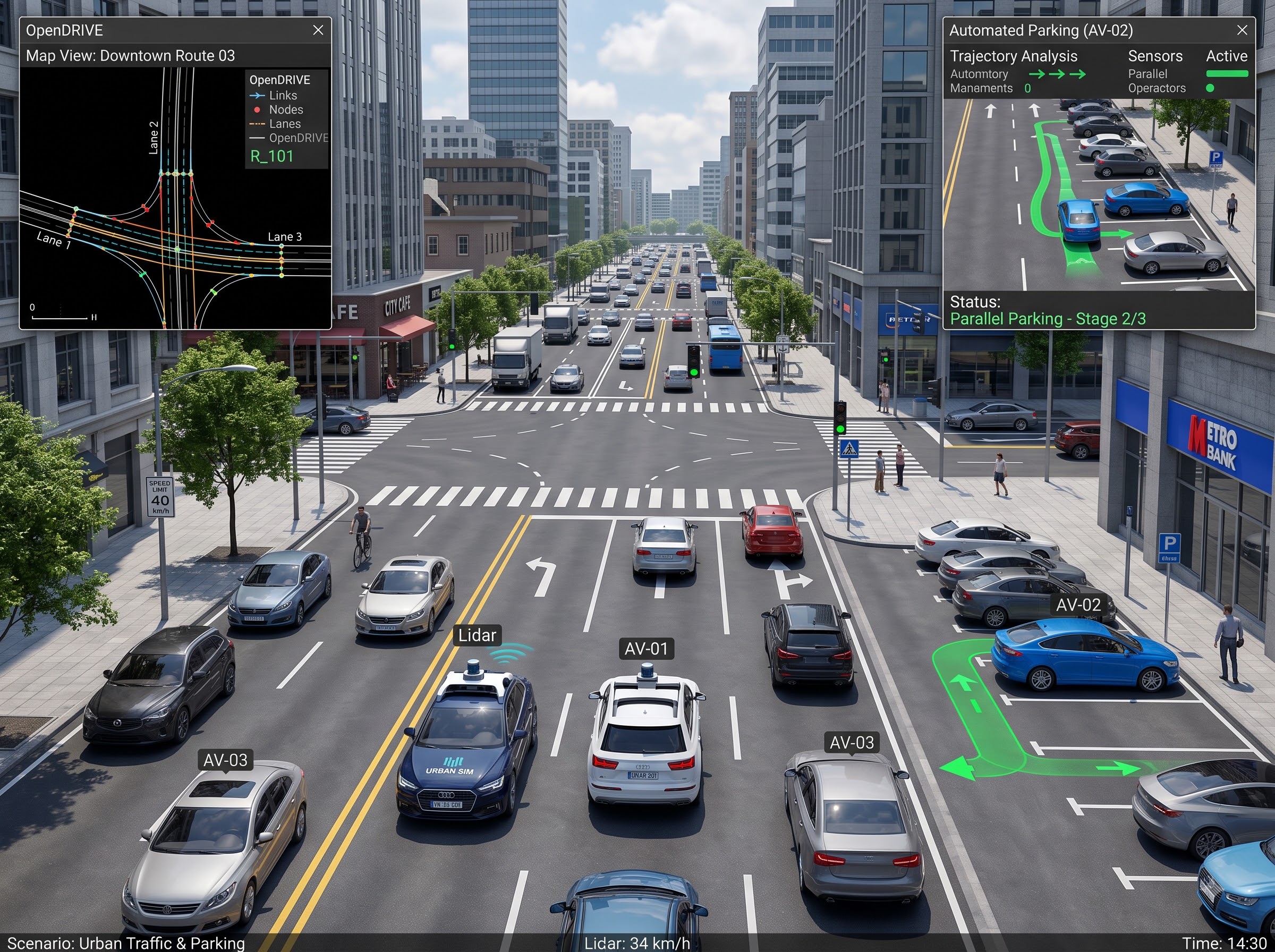 3D Driving Scenario & Urban Road Simulation