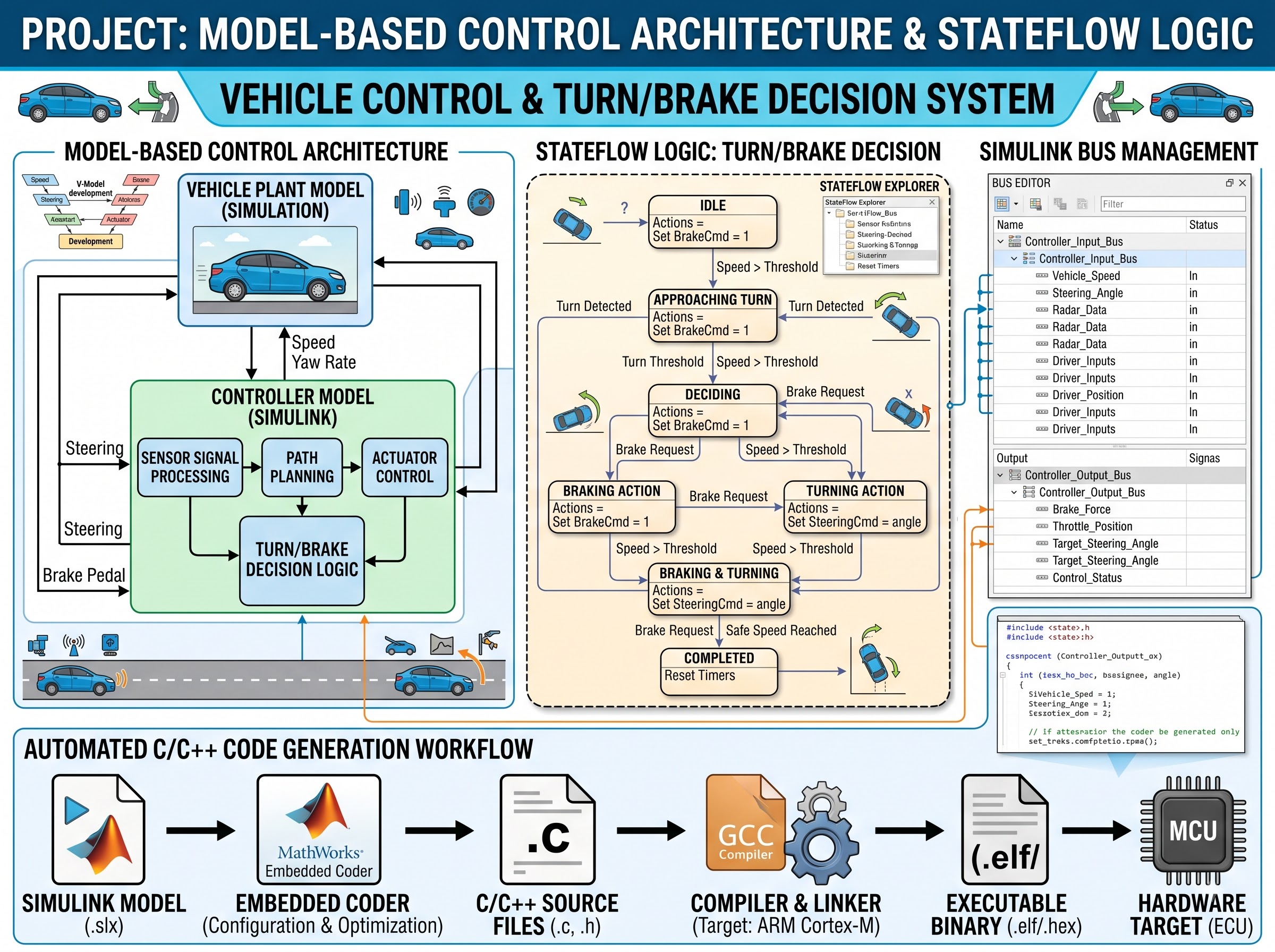 Model-Based Control Architecture & Stateflow Logic
