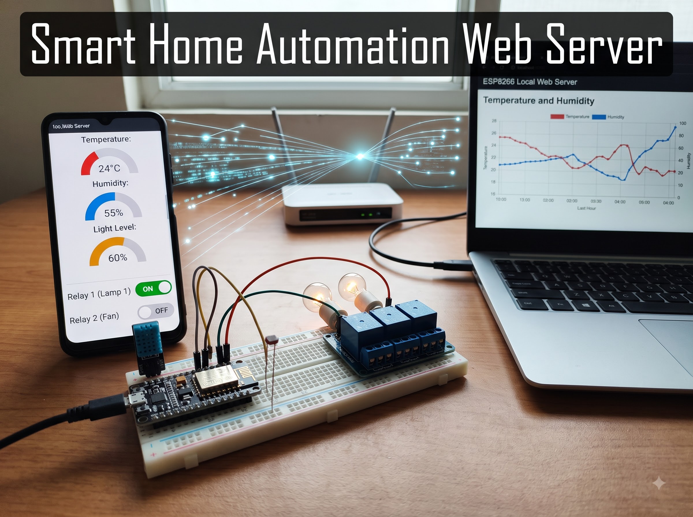Smart Home Automation Web Server (ESP8266)