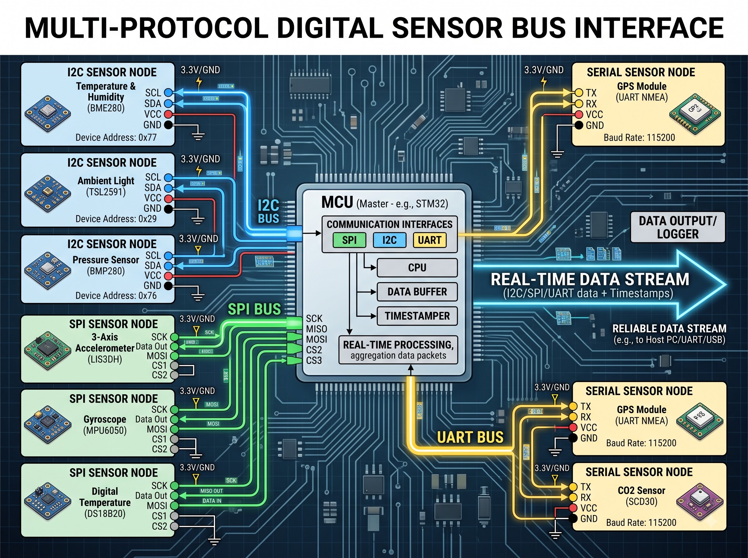 Multi-Protocol Digital Sensor Bus